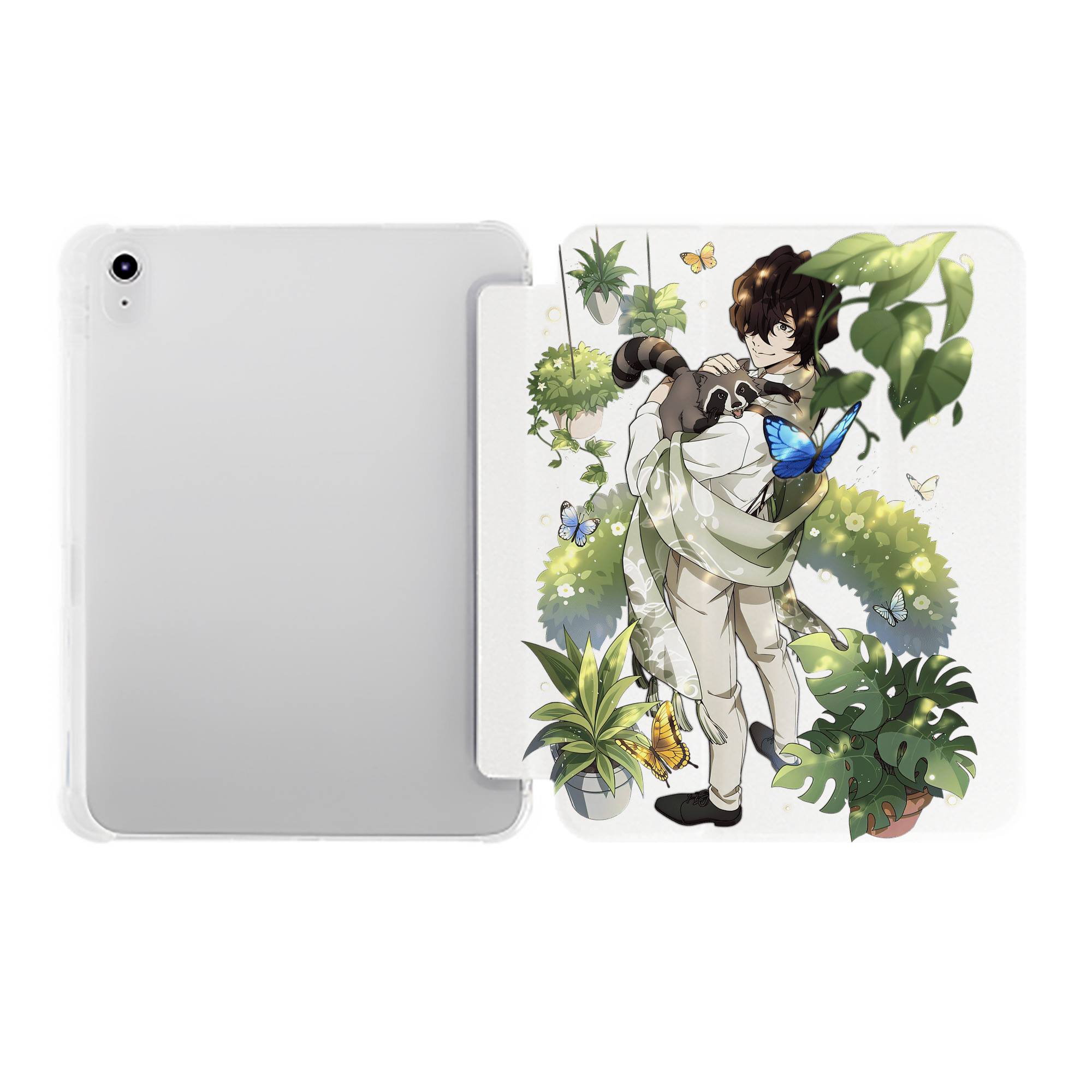 （画像用） 文豪ストレイドッグス Bungo Stray Dogs IPad ケース ペン収納付き 三つ折りスタンド PUレザー×シリコン 対応機種9.5/10.5/10.9インチ